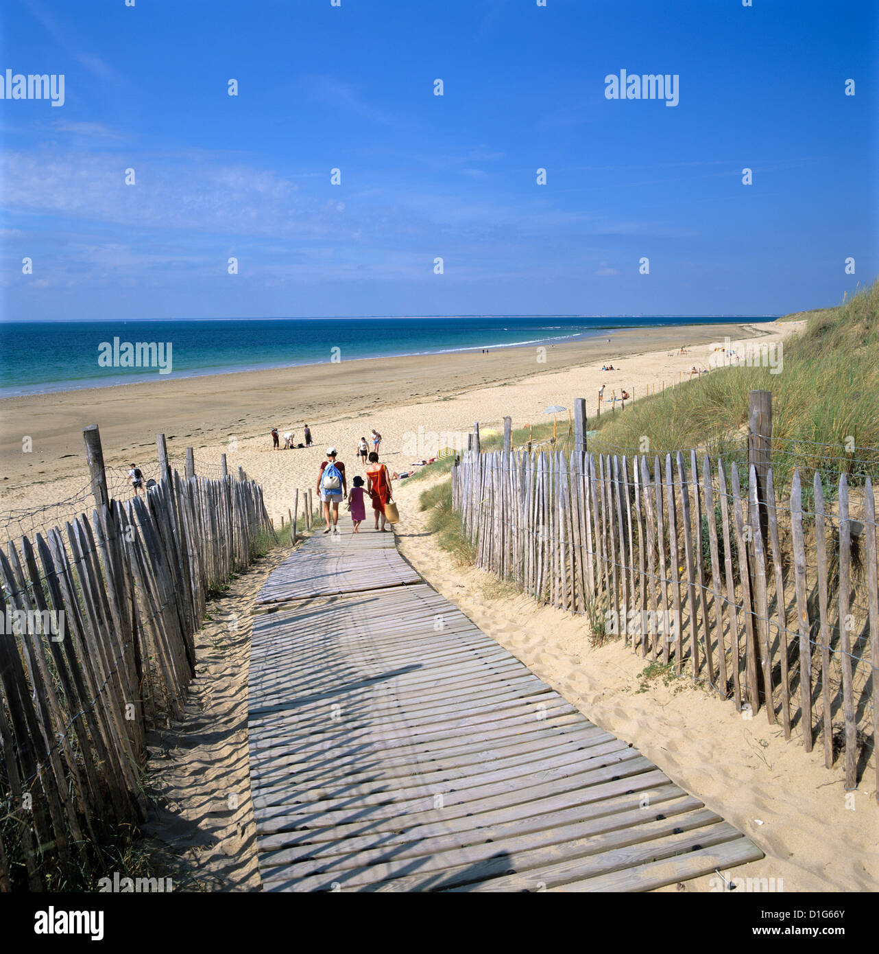 Strand an der Westküste, Ile de Ré, Poitou-Charentes, Frankreich, Europa Stockfoto
