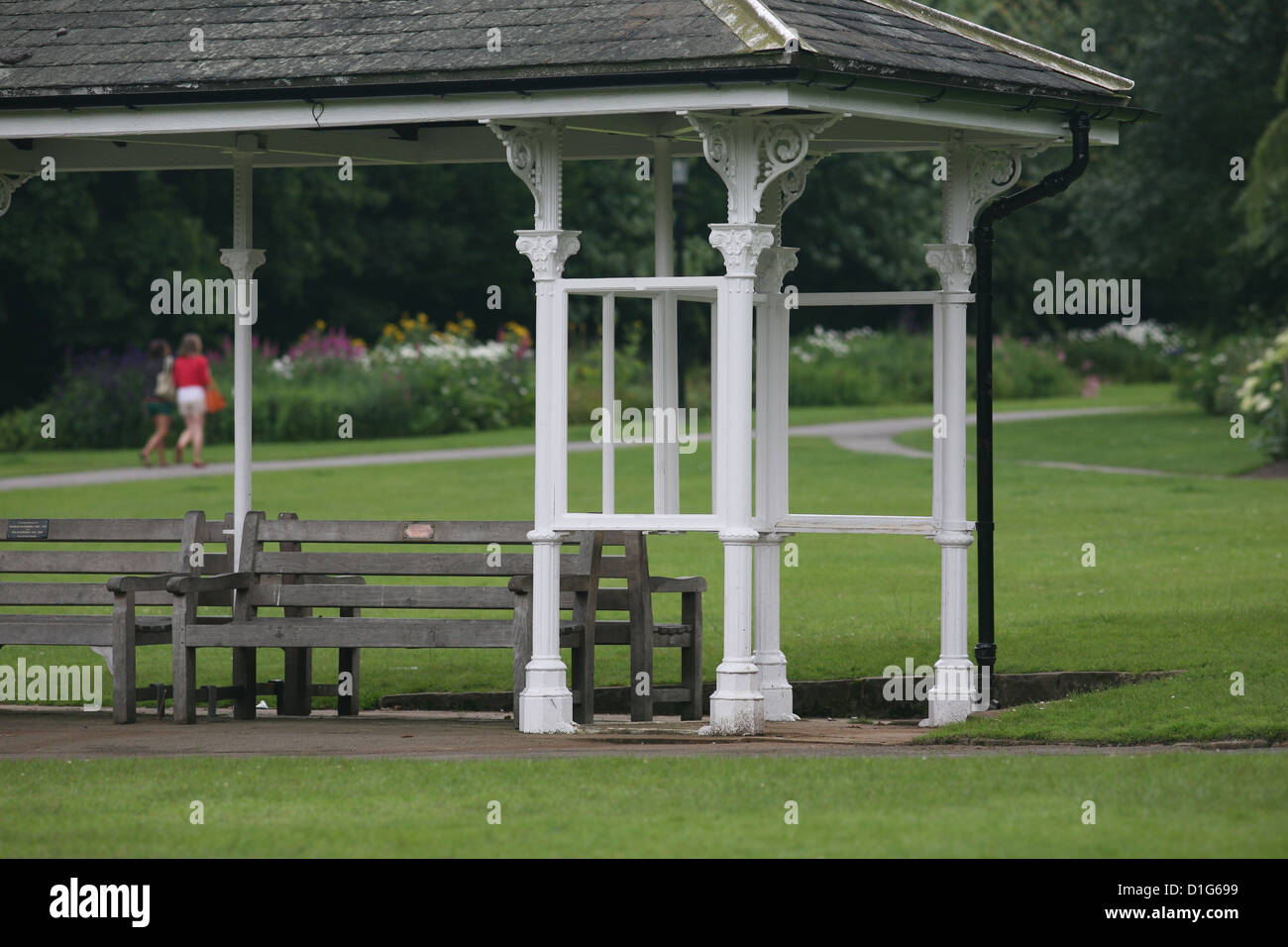 Der florale Spa Harrogate in North Yorkshire gehört zu den begehrtesten Orten im Land zu leben. Stockfoto