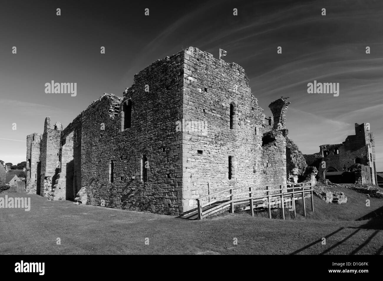 Ruinen von Middleham castle, Middleham Dorf Grafschaft North Yorkshire, England, UK Stockfoto