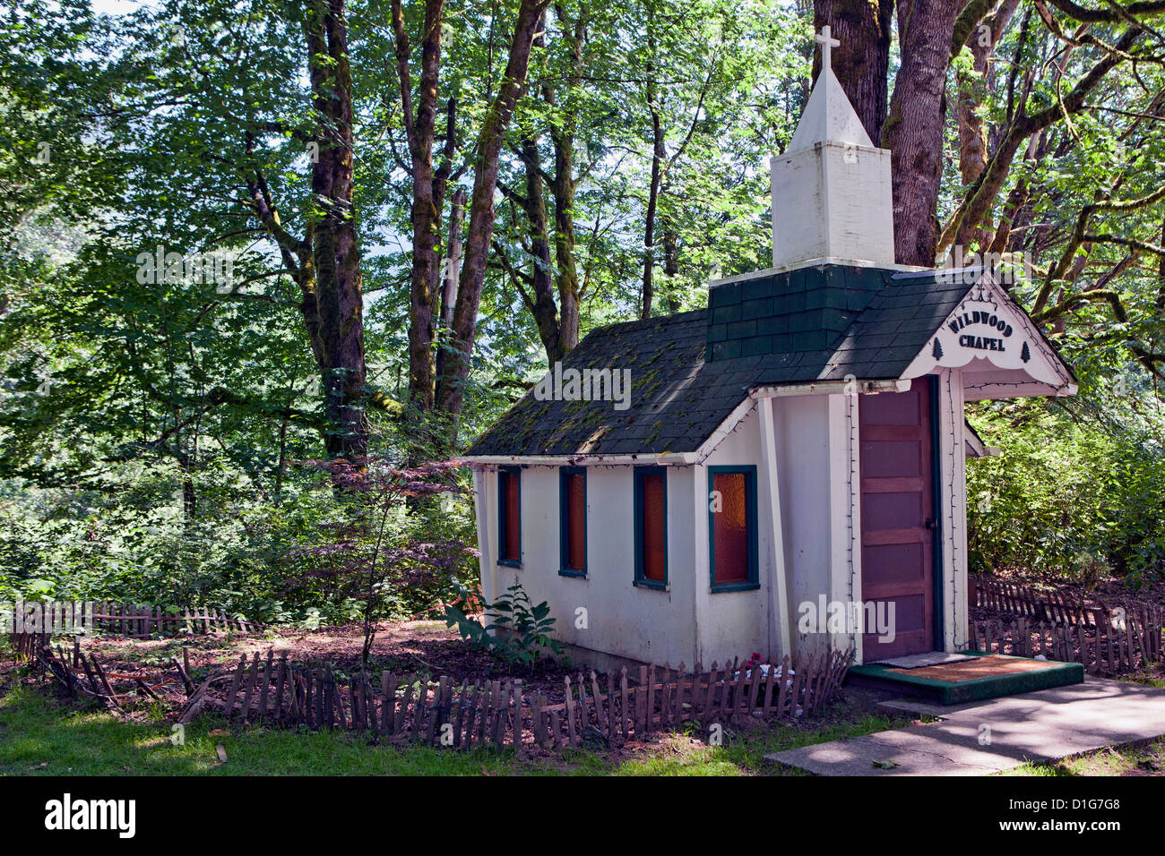 Wayside Kapelle Kirche in Sultan, Washington Stockfoto
