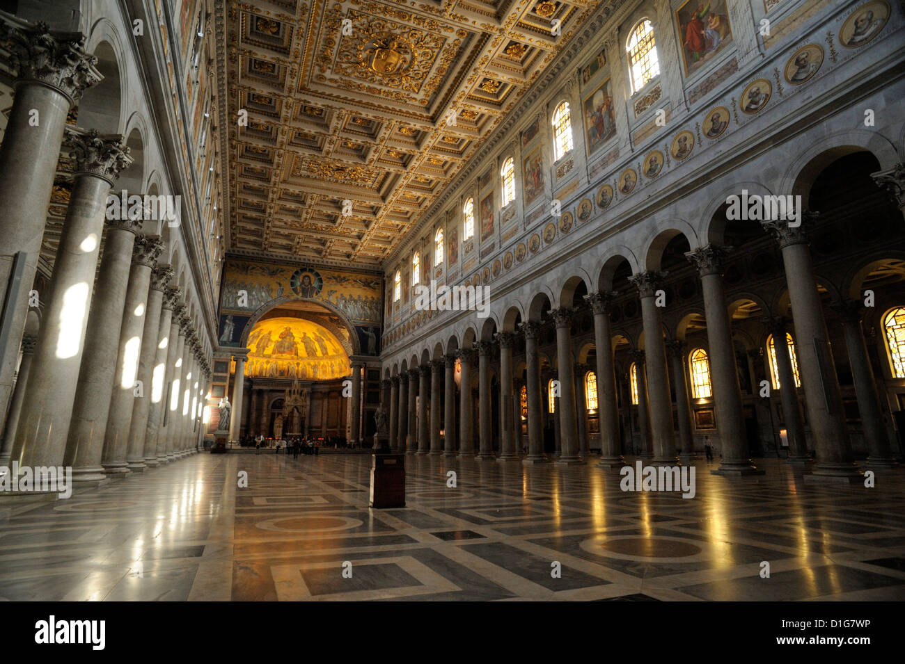 Italien, Rom, Basilika di San Paolo Fuori le Mura Stockfoto