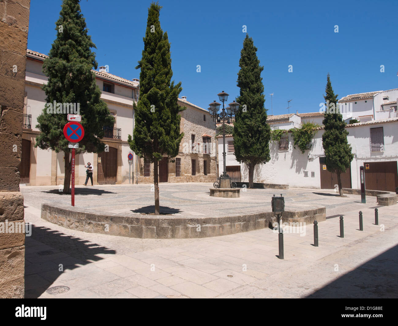 Ubeda in Andalusien ist ein UNESCO-Weltkulturerbe mit Renaissance-Palästen und Kirchen, idyllischer Platz, Plaza Álvaro de Torres Stockfoto