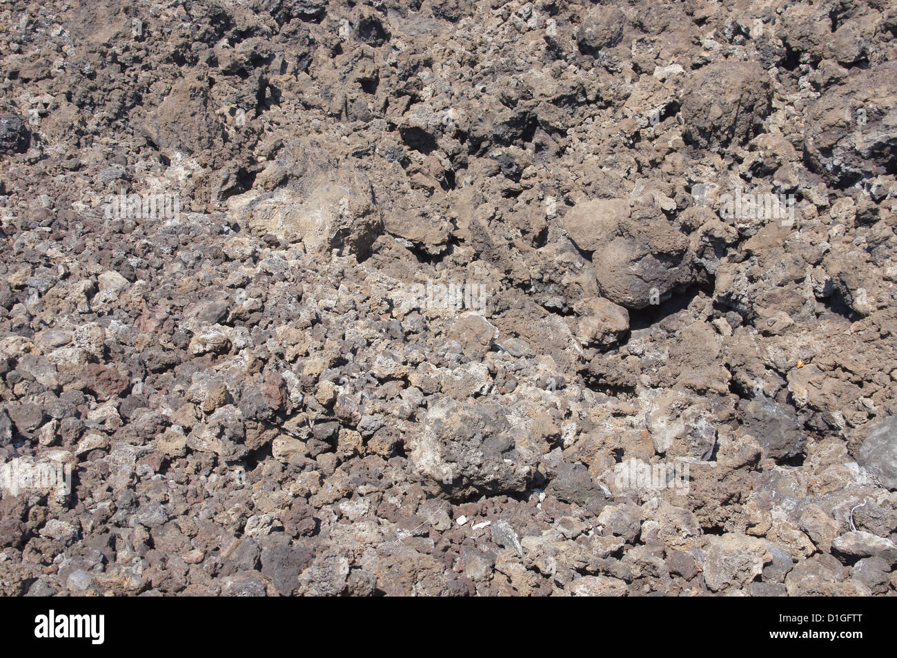 Detail, raue Lava aus alten Vulkanausbruch, Kaloko Honokohau National Historical Park, Hawaii Stockfoto