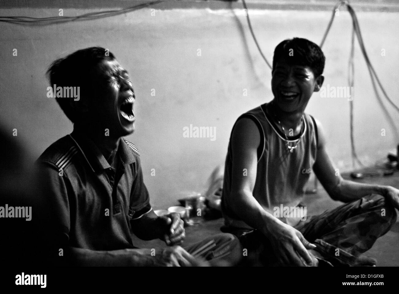 Serie "Herzstein" fängt vietnamesischen Gemeinschaft in Malaysia, dass Jagden frisst obdachlose Hunde, die Hundefleisch Verbrauch in üblich Stockfoto