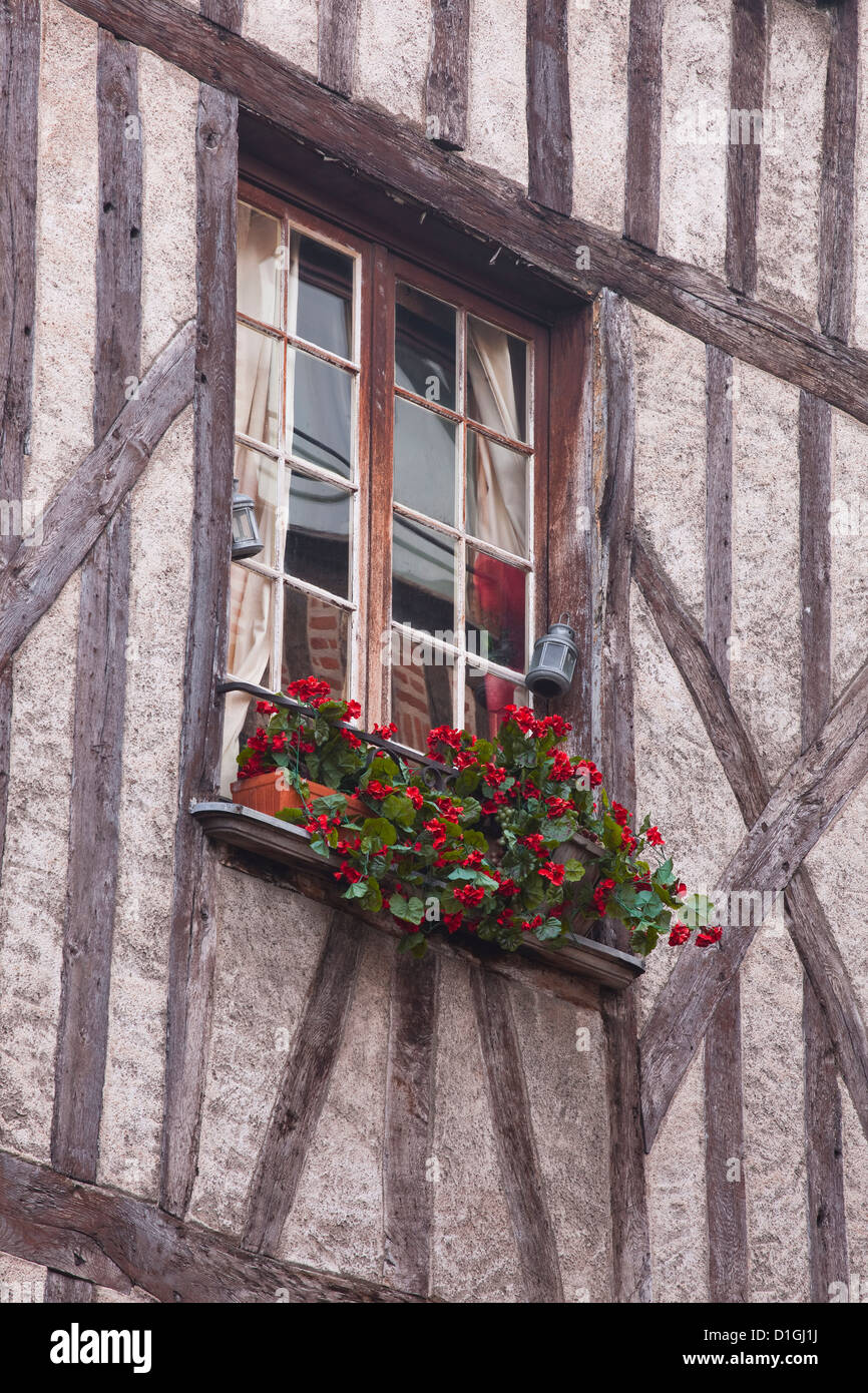 Ein Haus in Vieux oder Altstadt von Tours, Val de Loire, Tours, Indre-et-Loire, Frankreich Stockfoto