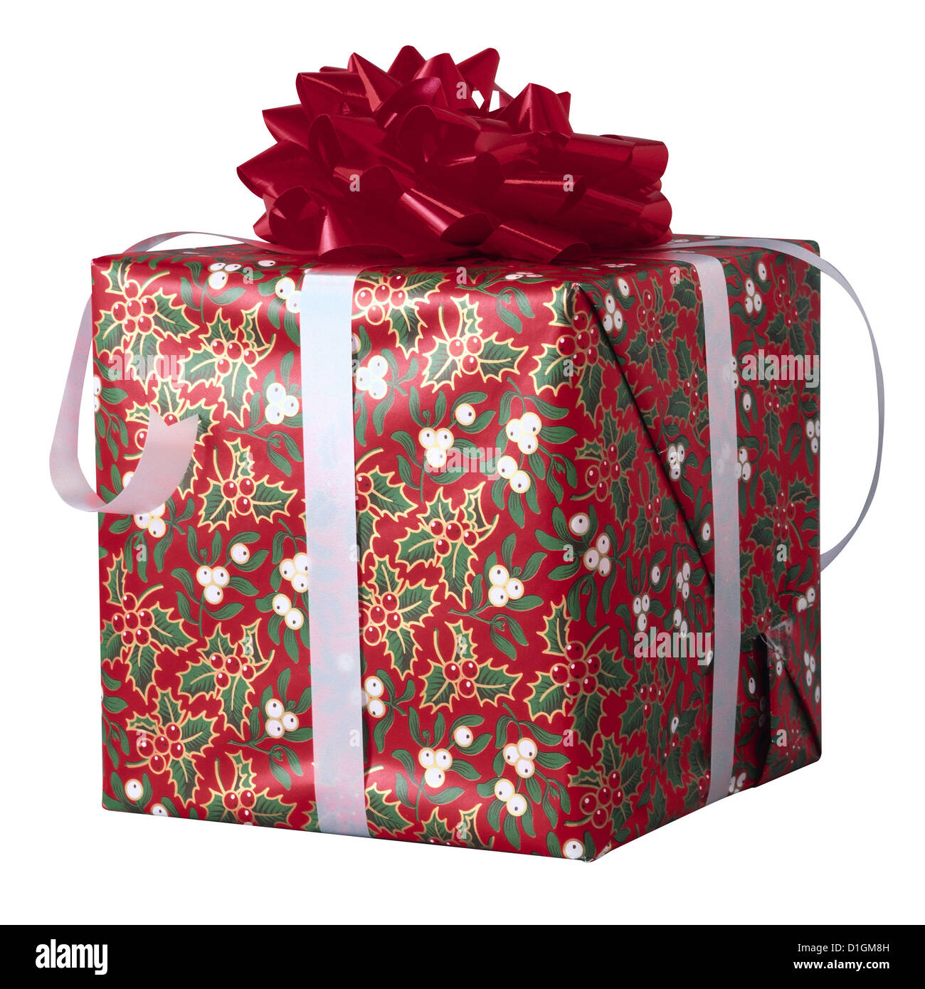Neujahrs-Geschenk-Paket Stockfoto
