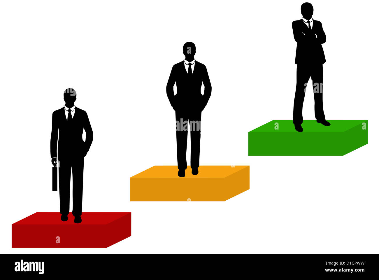 Unternehmer-silhouette Stockfoto