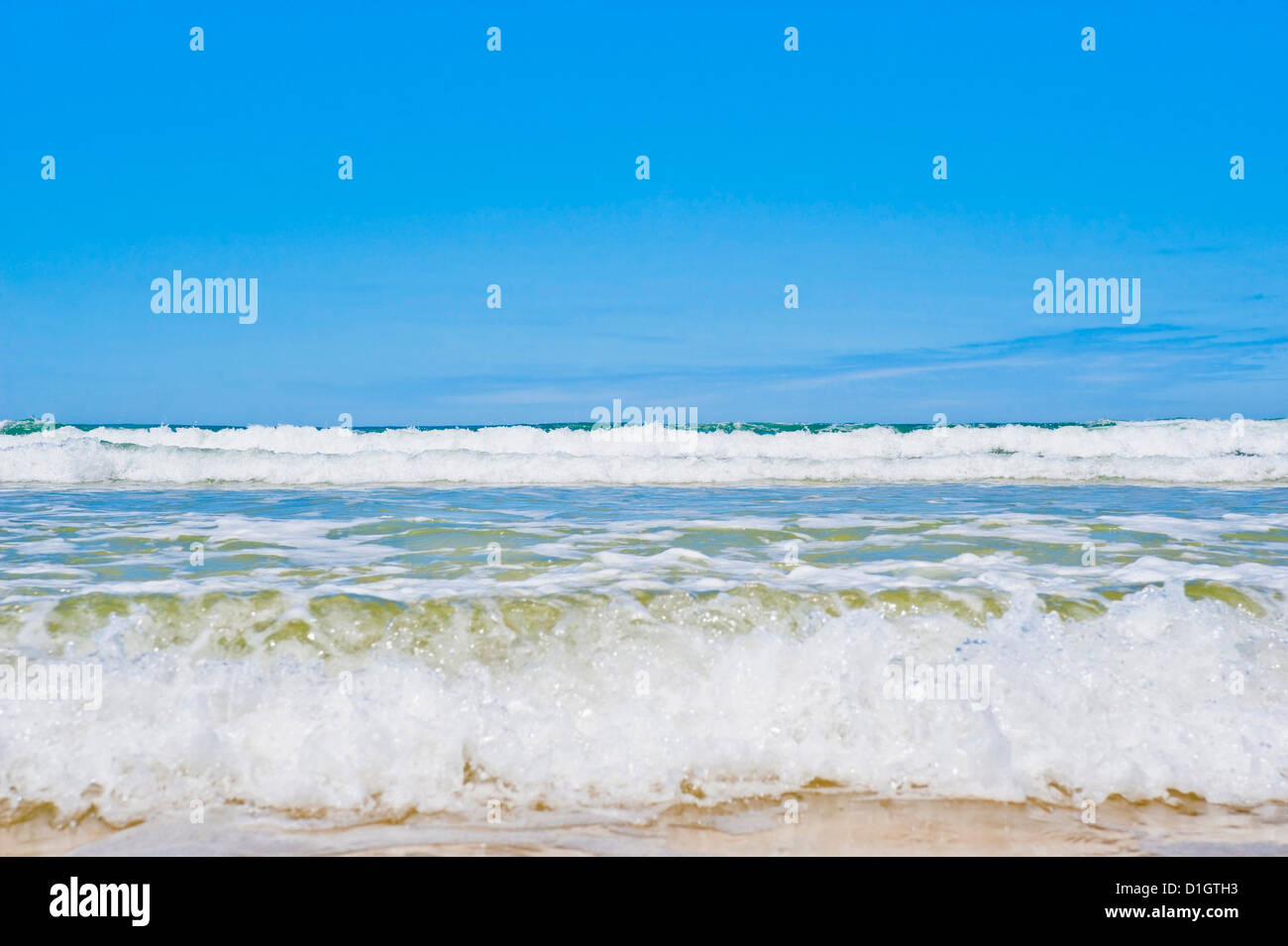 Tropisches Paradies von siebzig fünf Mile Beach, Fraser Island, UNESCO-Weltkulturerbe, Queensland, Australien, Pazifik Stockfoto