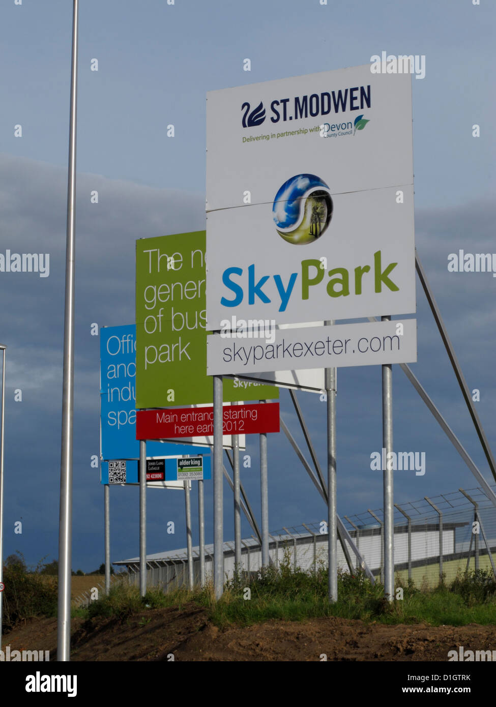 Skypark neue kommerzielle Entwicklung von Bauträger St. Modwen in der Nähe von Exeter Flughafen Devon UK Stockfoto