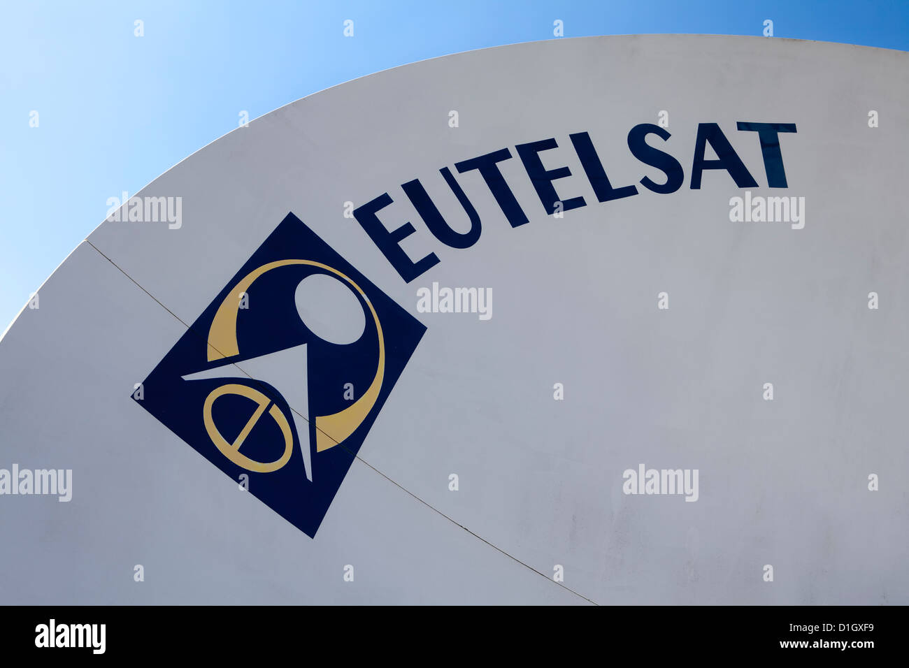 Parabolantenne der Europäischen Kommunikationssatelliten, ECS, für Kommunikations-Satelliten von Eutelsat, 1980er Jahren betrieben Stockfoto