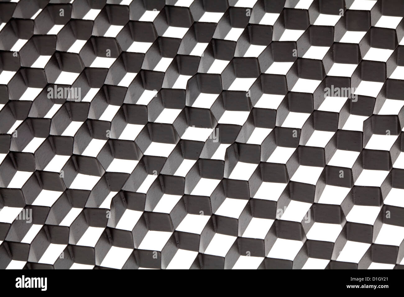 Wabenraster eines Strahlers, optische Täuschung, Stockfoto