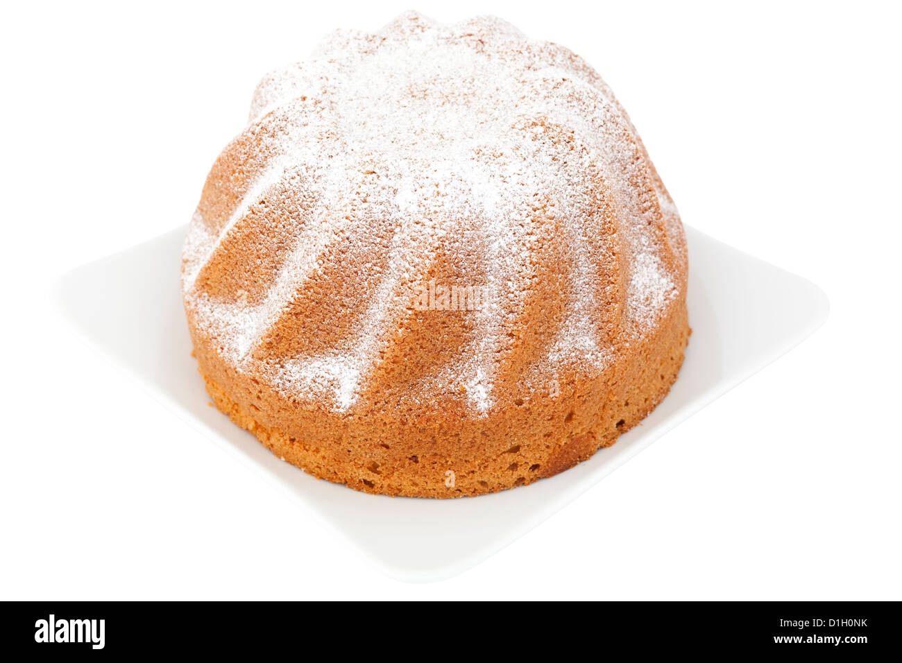 Süße Kuchen auf weißen Teller Stockfoto