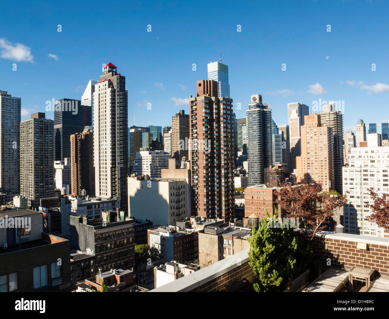 Upper East Side Skyline Vista, New York City, USA Stockfoto