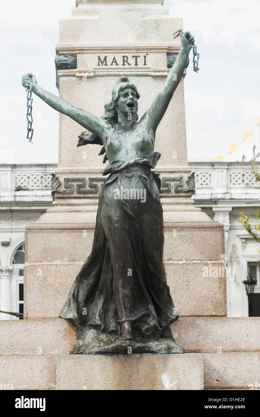 José Julián Martí Pérez Skulptur, Statue in "José Martí Square, Matanzas, Kuba, November 2010 Stockfoto