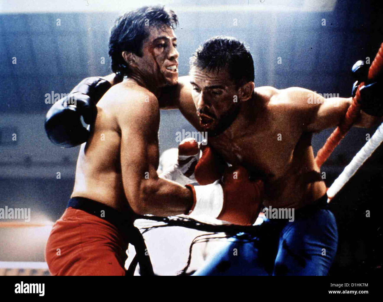 American Kickboxer American Kickboxer 1 John Barrett, Brad Morris Schlie߸lich by Quinn (John Barrett, l) Dem verhassten Stockfoto