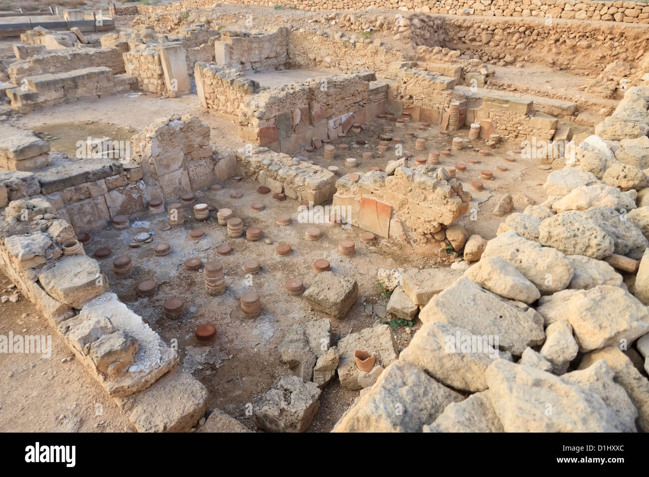Römische Thermen, archäologischer Komplex von Paphos, Zypern Stockfoto