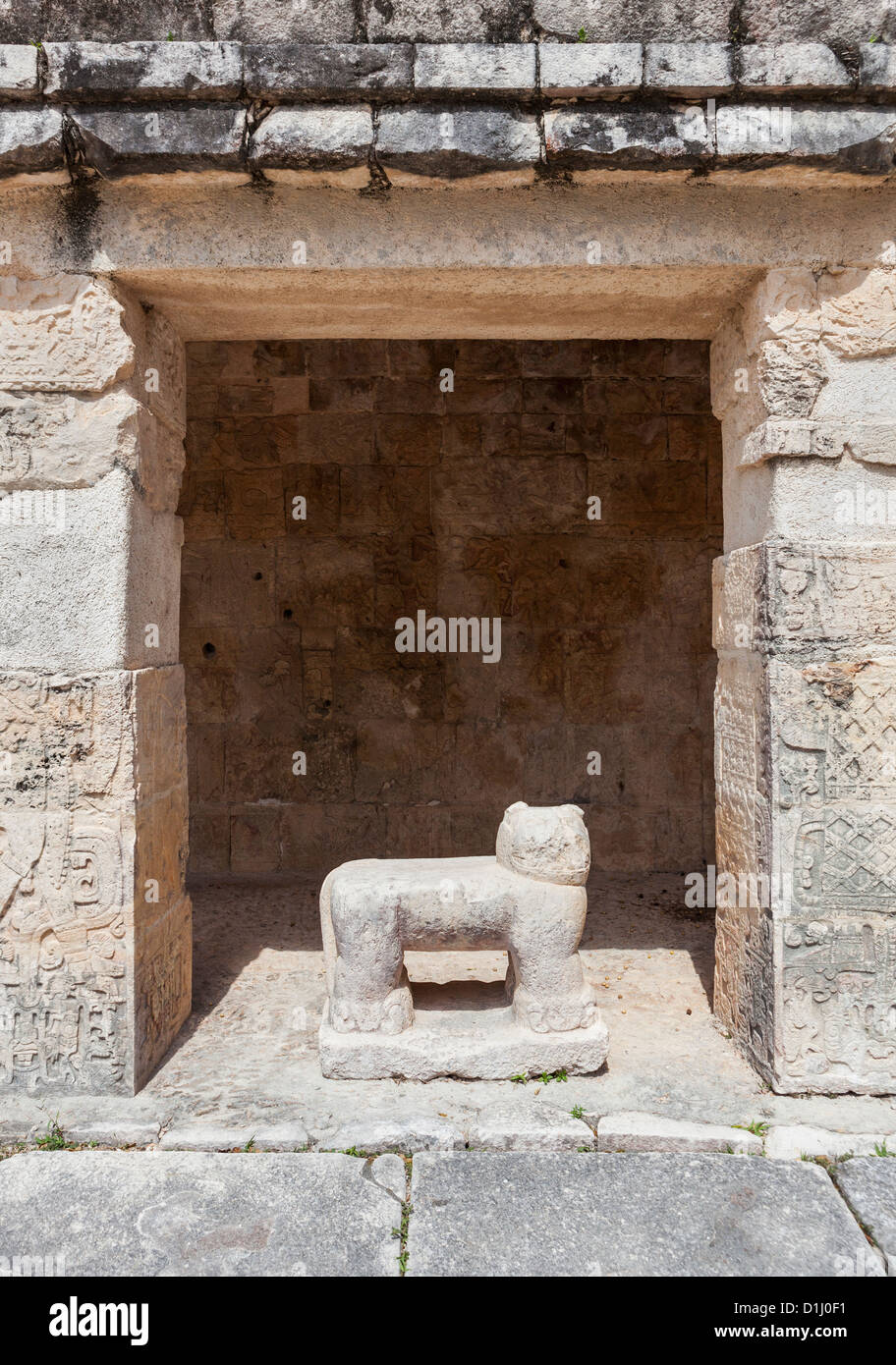 Templo de Los Jaguares, Chichen Itza, Halbinsel Yucatan, Quintana Roo, Mexiko Stockfoto