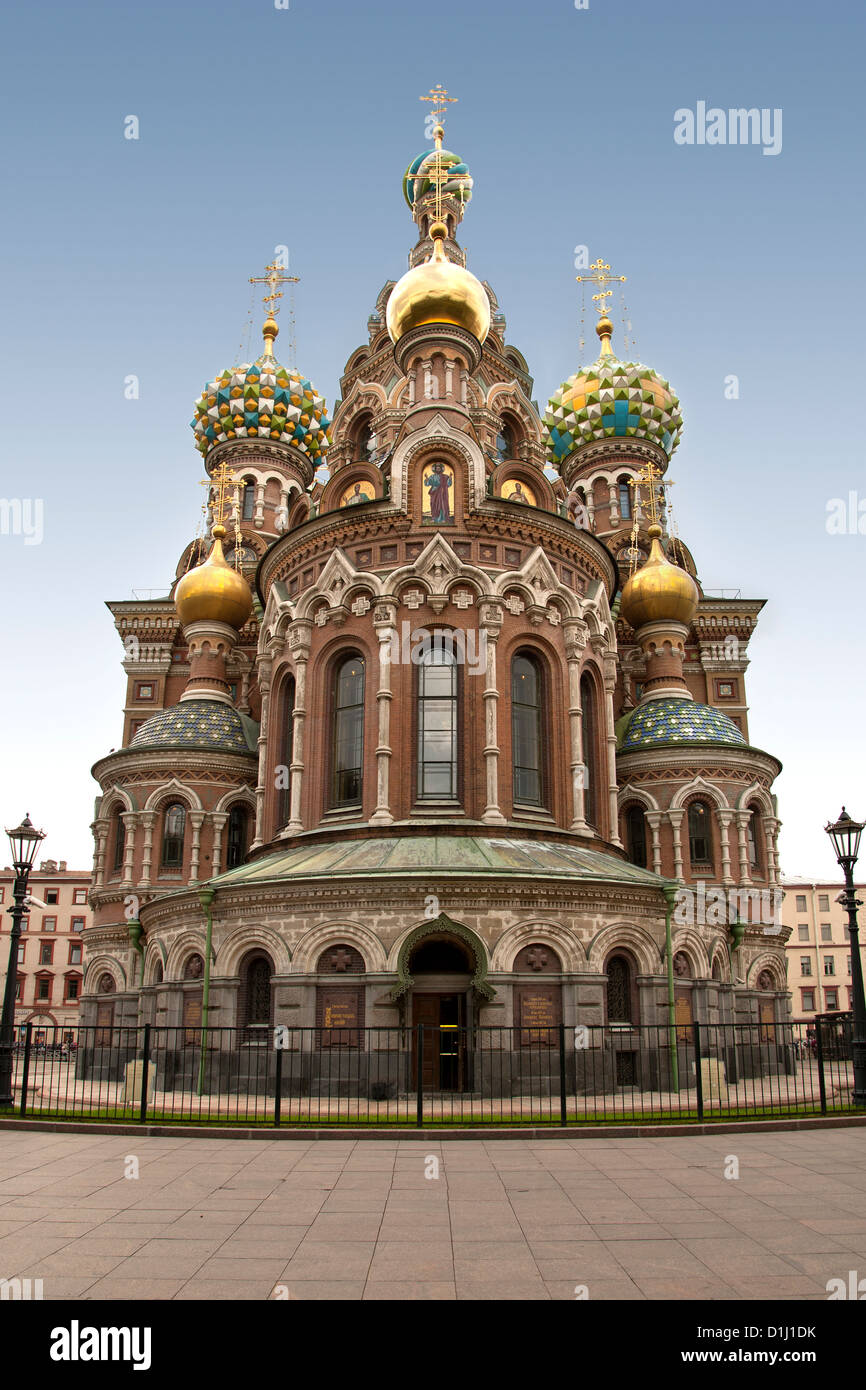 Die Kirche des Erlösers auf vergossenen Blutes in Sankt Petersburg, Russland. Stockfoto