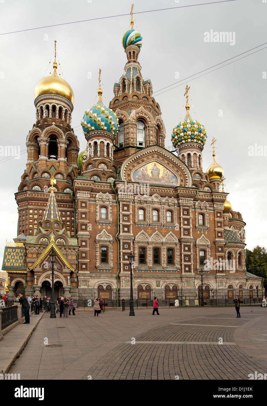 Die Kirche des Erlösers auf vergossenen Blutes in Sankt Petersburg, Russland. Stockfoto