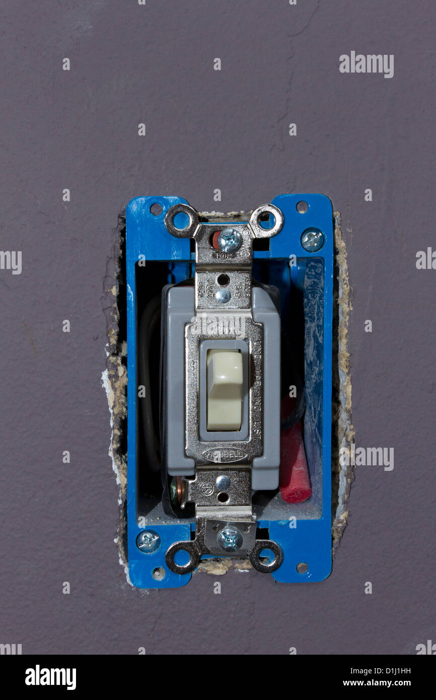 Elektrische Schalter, noch nicht fertig. Stockfoto