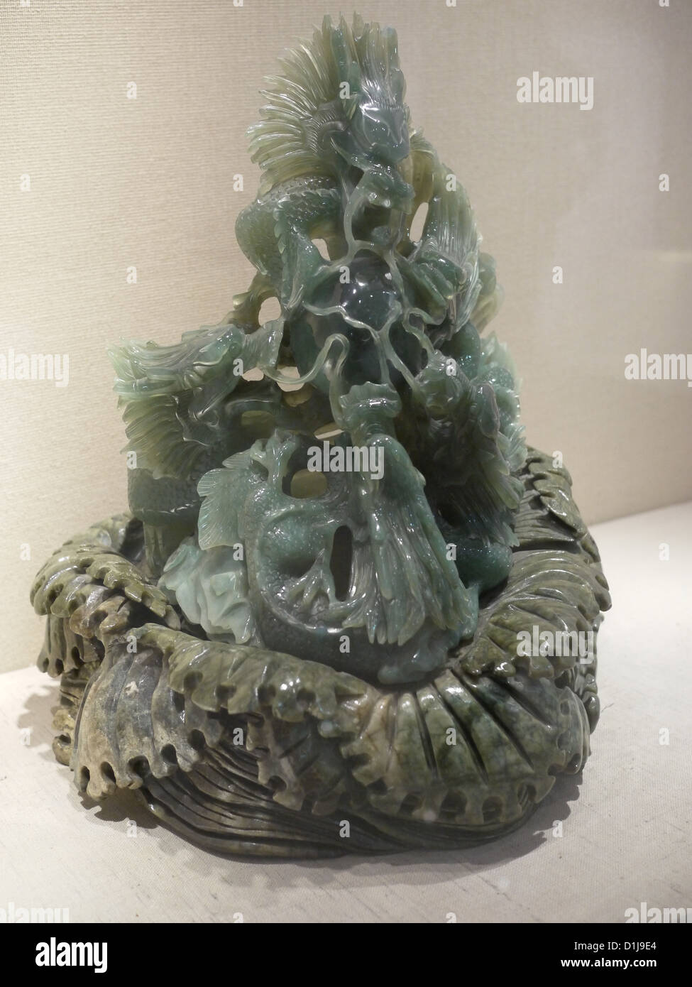 Jade-Drachen Ornament asiatische Designkunst Stockfoto