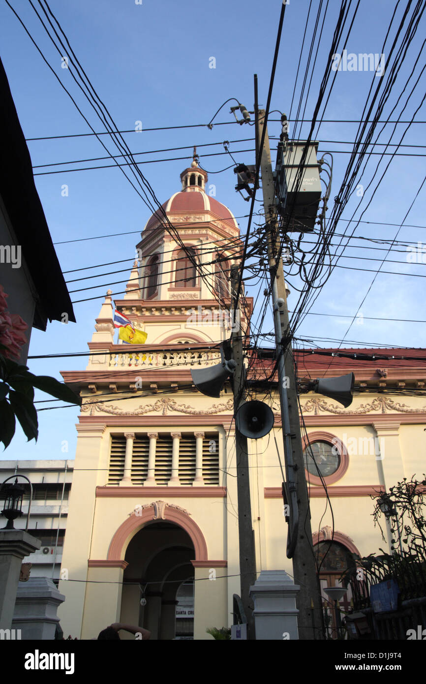 Die Kirche Santa Cruz, portugiesische Kirche in Bangkok, Thailand Stockfoto