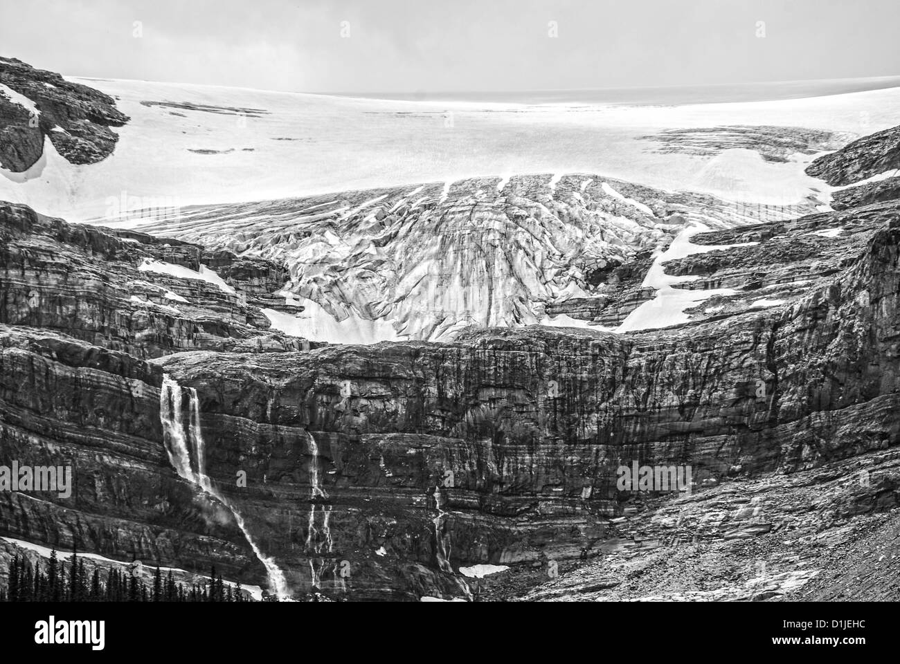 Schlag See Gletscher schmelzen - Jasper Nationalpark, Kanada Stockfoto
