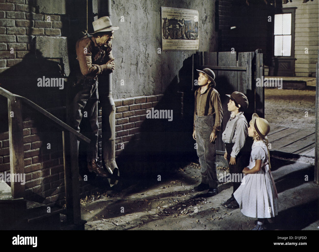 Sterben Sie Semmelknödel-Bande Apple Dumpling Gang, das Szenenbild Walt Disney Productions Stockfoto