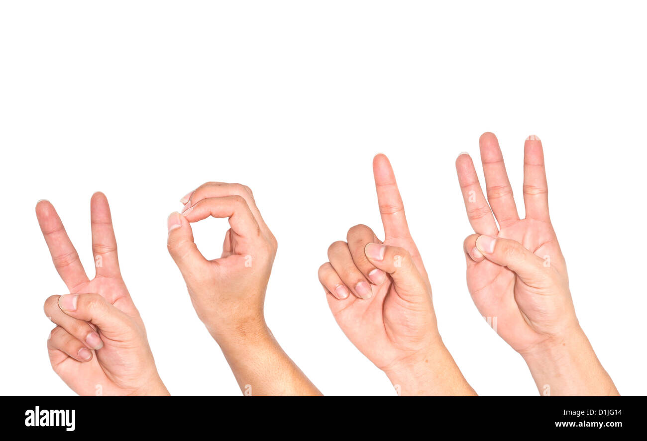 Hand wird verwendet als Symbol im Jahr 2013. Stockfoto