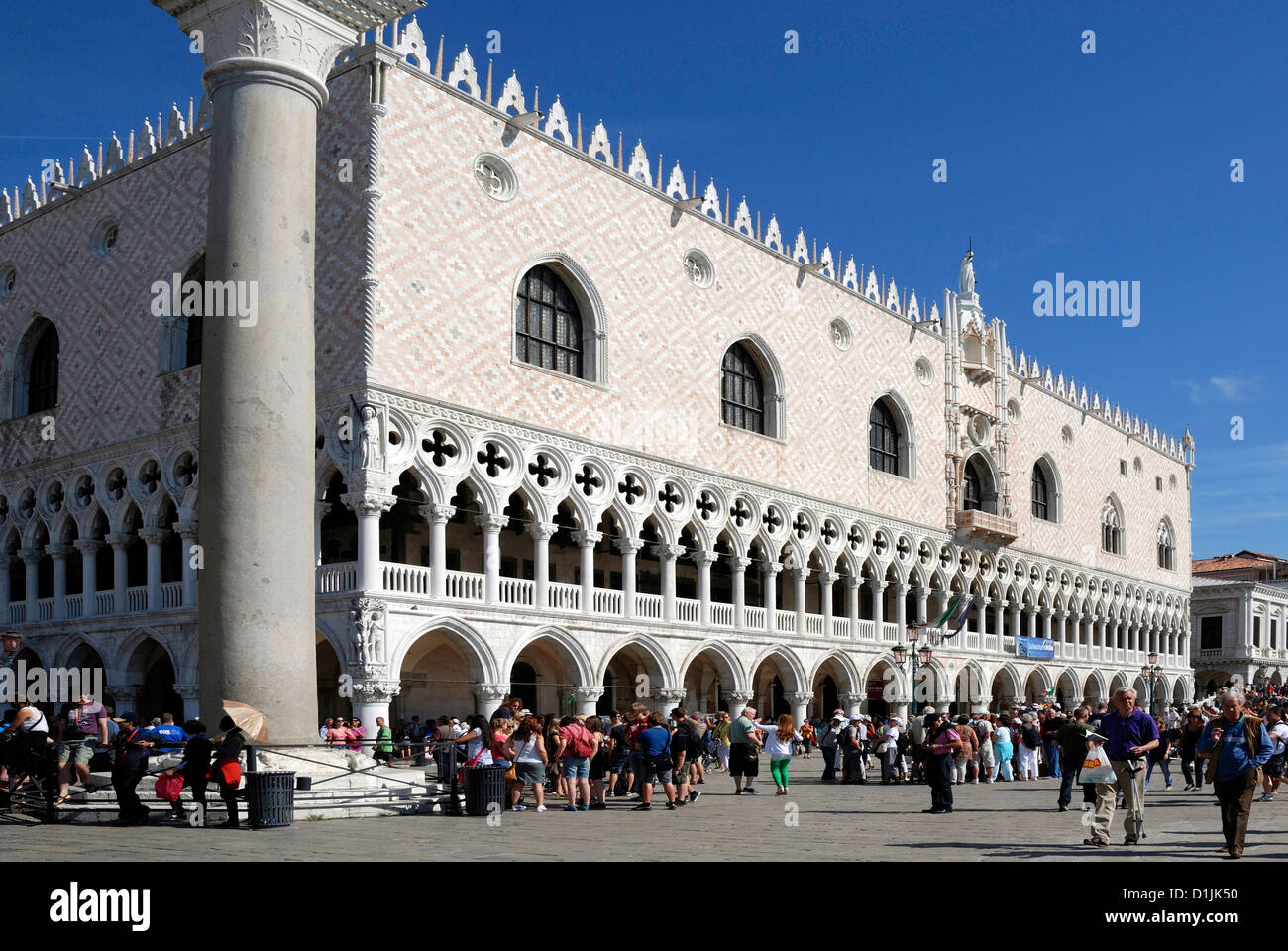 Dogenpalast in Venedig - Palazzo Ducale. Stockfoto