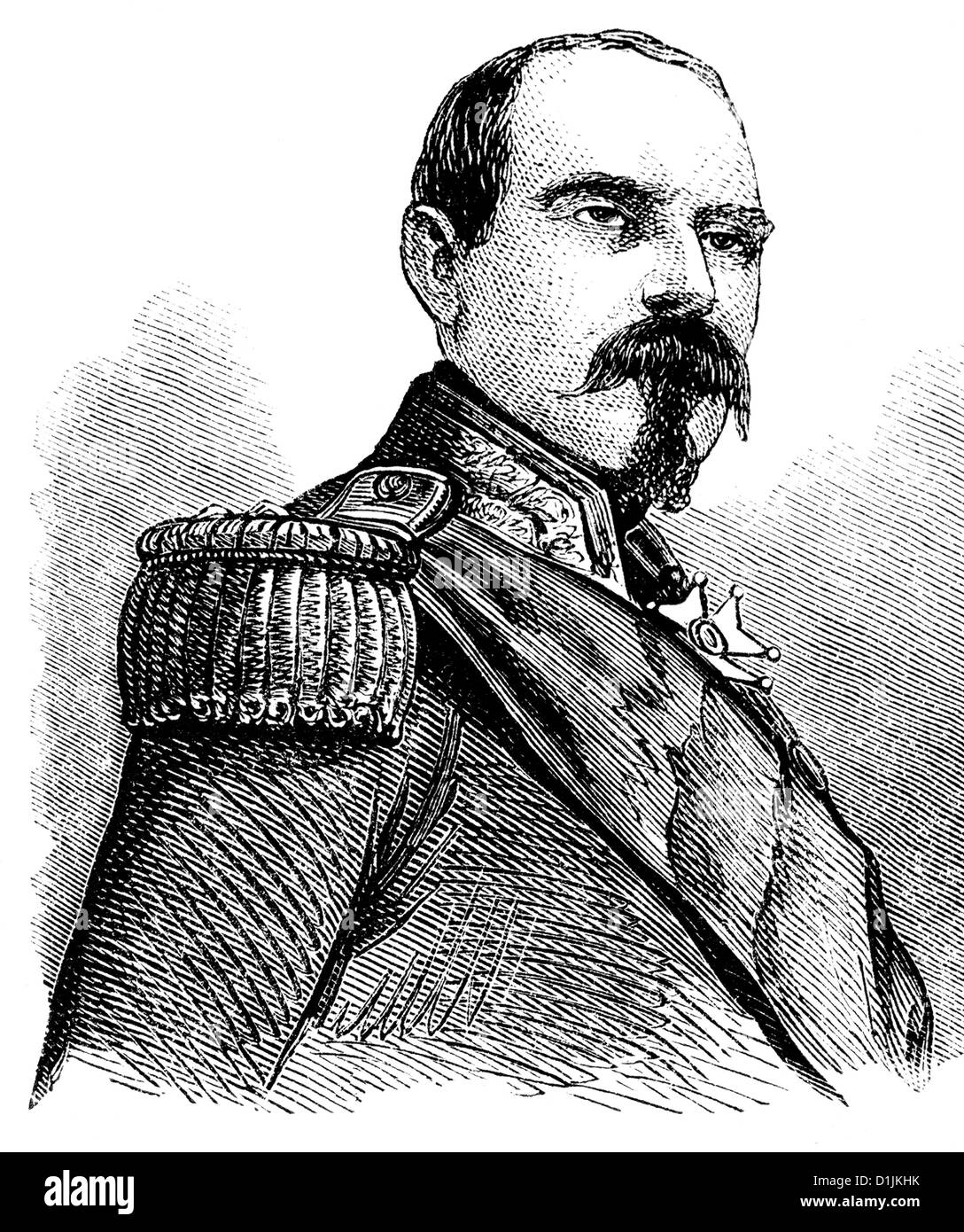 Portrait von Pierre-François-Joseph Bosquet, 1810-1861, ein Marschall von Frankreich in Algerien und während des Krimkrieges Stockfoto