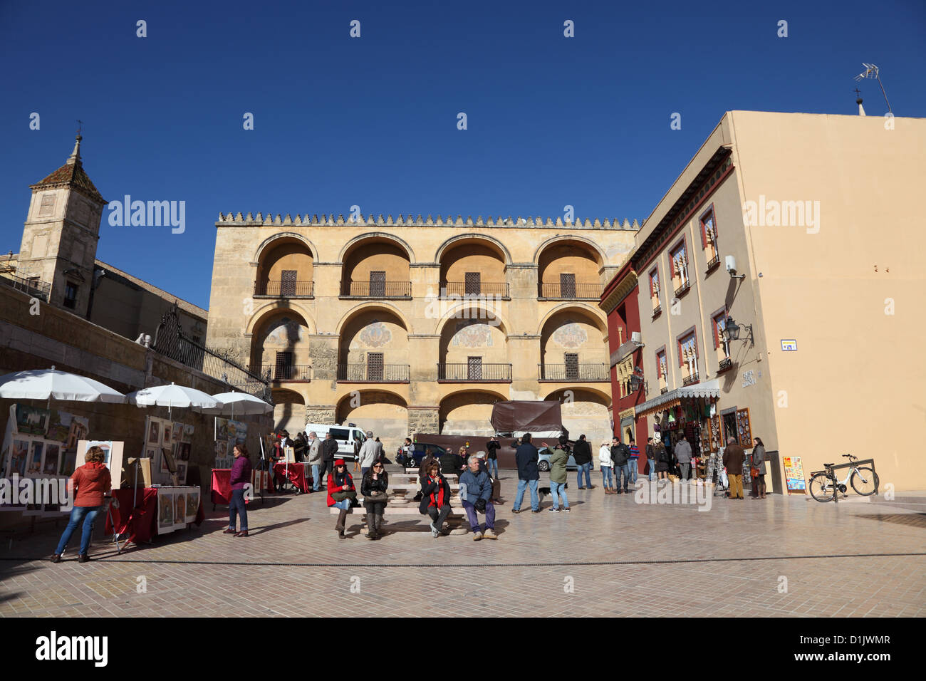 Platz vor der alten Kathedrale-Moschee in Cordoba, Andalusien, Spanien Stockfoto