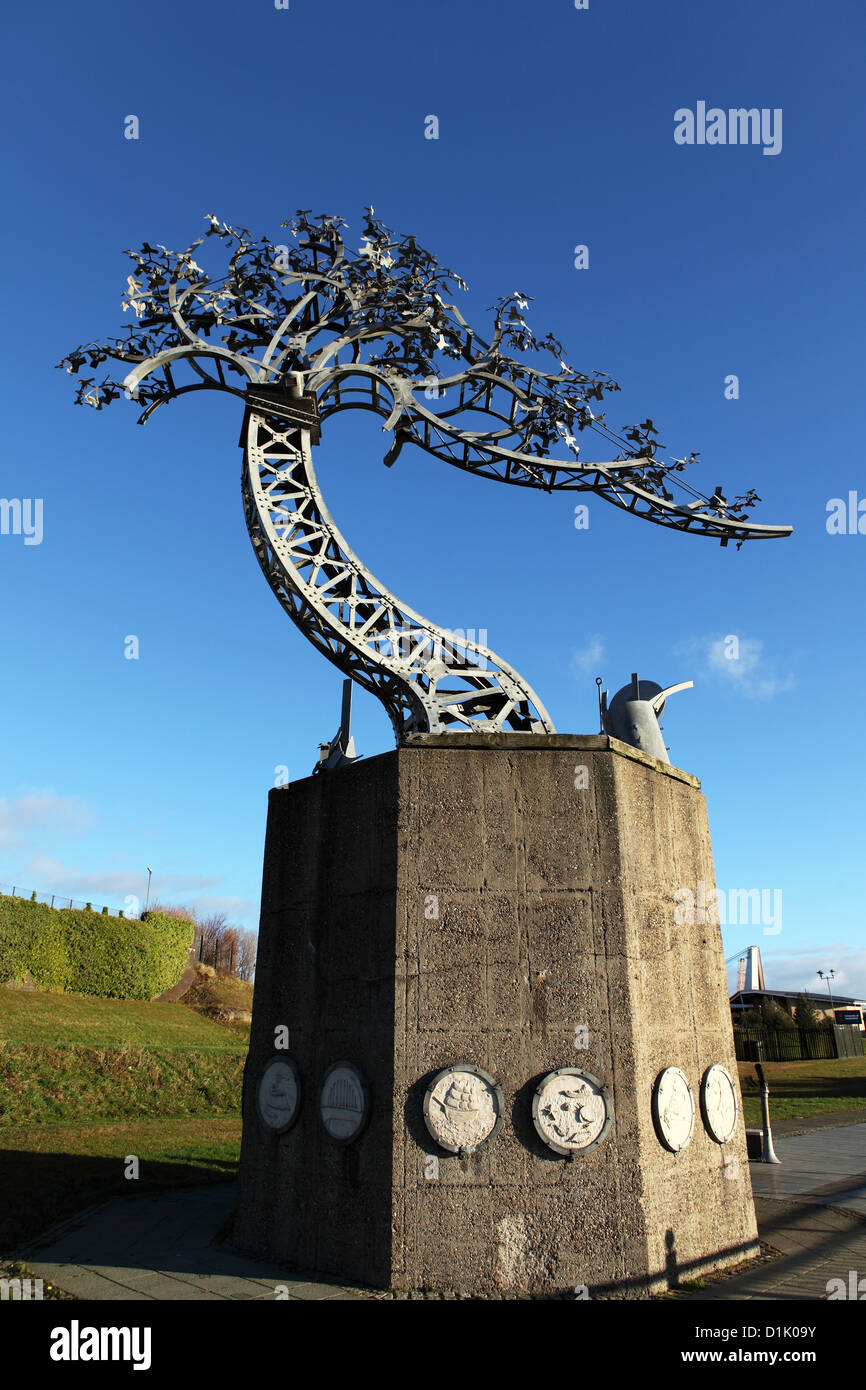 Skulptur auf dem Wearside Skulptur Zug in Sunderland, England, Vereinigtes Königreich. Stockfoto