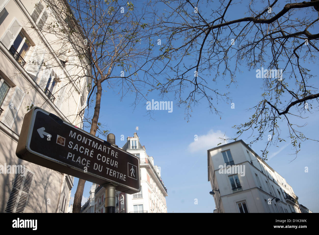 Montmartre Sacre Coeur in Paris Stockfoto