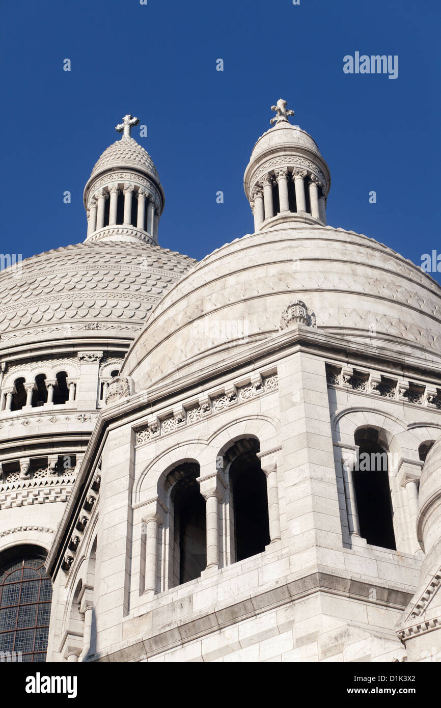 Basilika Sacre Coeur in Paris Stockfoto