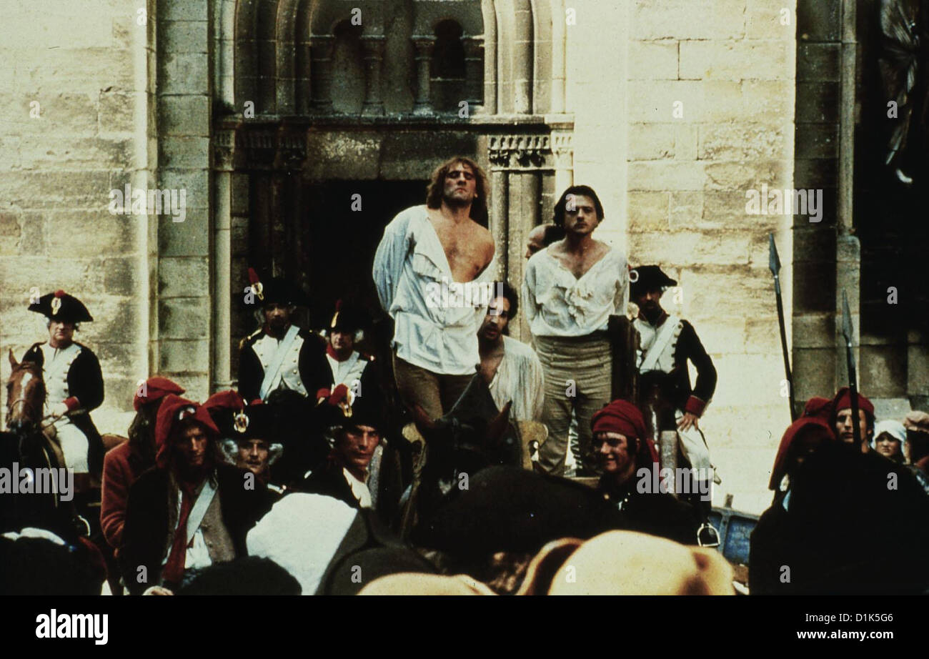 Danton Danton Gerard Depardieu, Patrice Chereau Desmouilins (Patrice Chereau) Und Danton (Gerard Depardieu) Werden zur Stockfoto