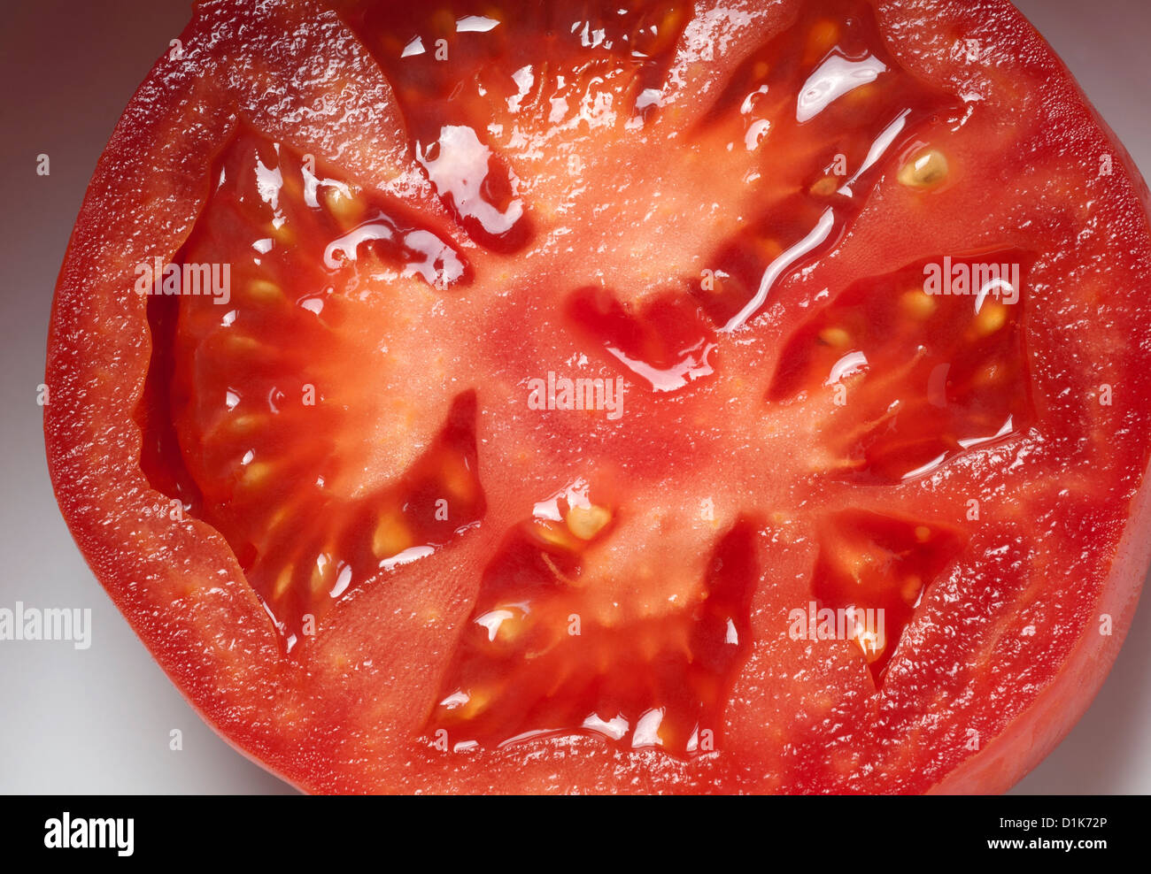 Tomaten-Querschnitt Stockfoto