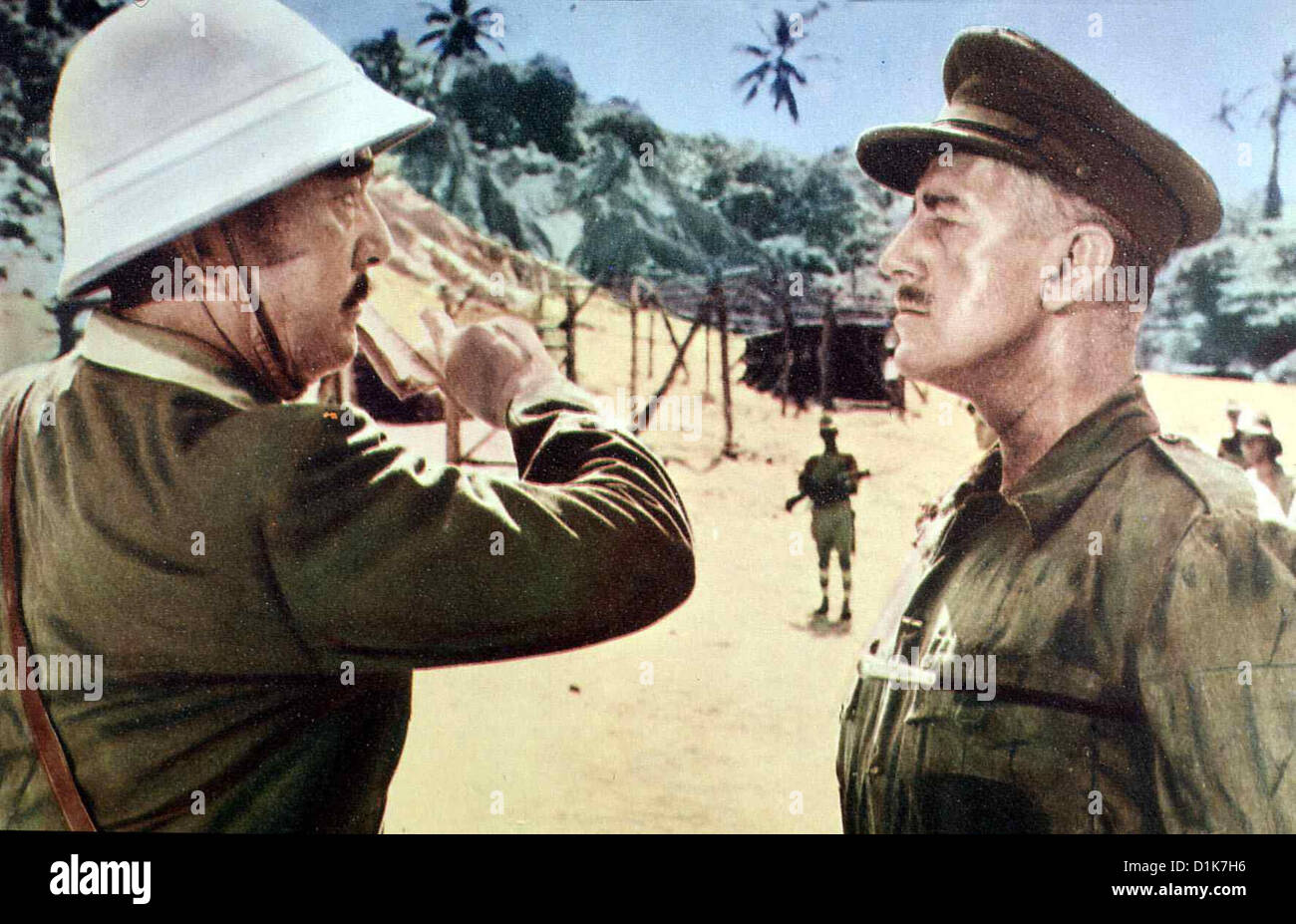 Sterben Sie gehört bin Kwai Brücke am River Kwai, Sessue Hayakawa, Alec Guinness Colonel Nicholson (Alec Guinness, R) Geraet Mit seit Stockfoto