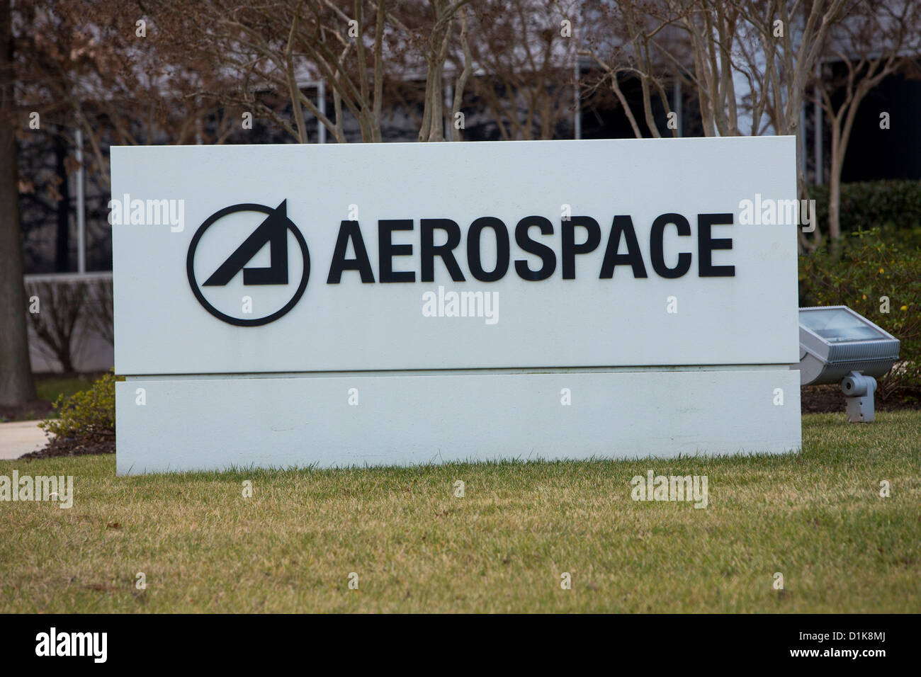 Ein Bürogebäude von Rüstungsunternehmen Aerospace besetzt. Stockfoto