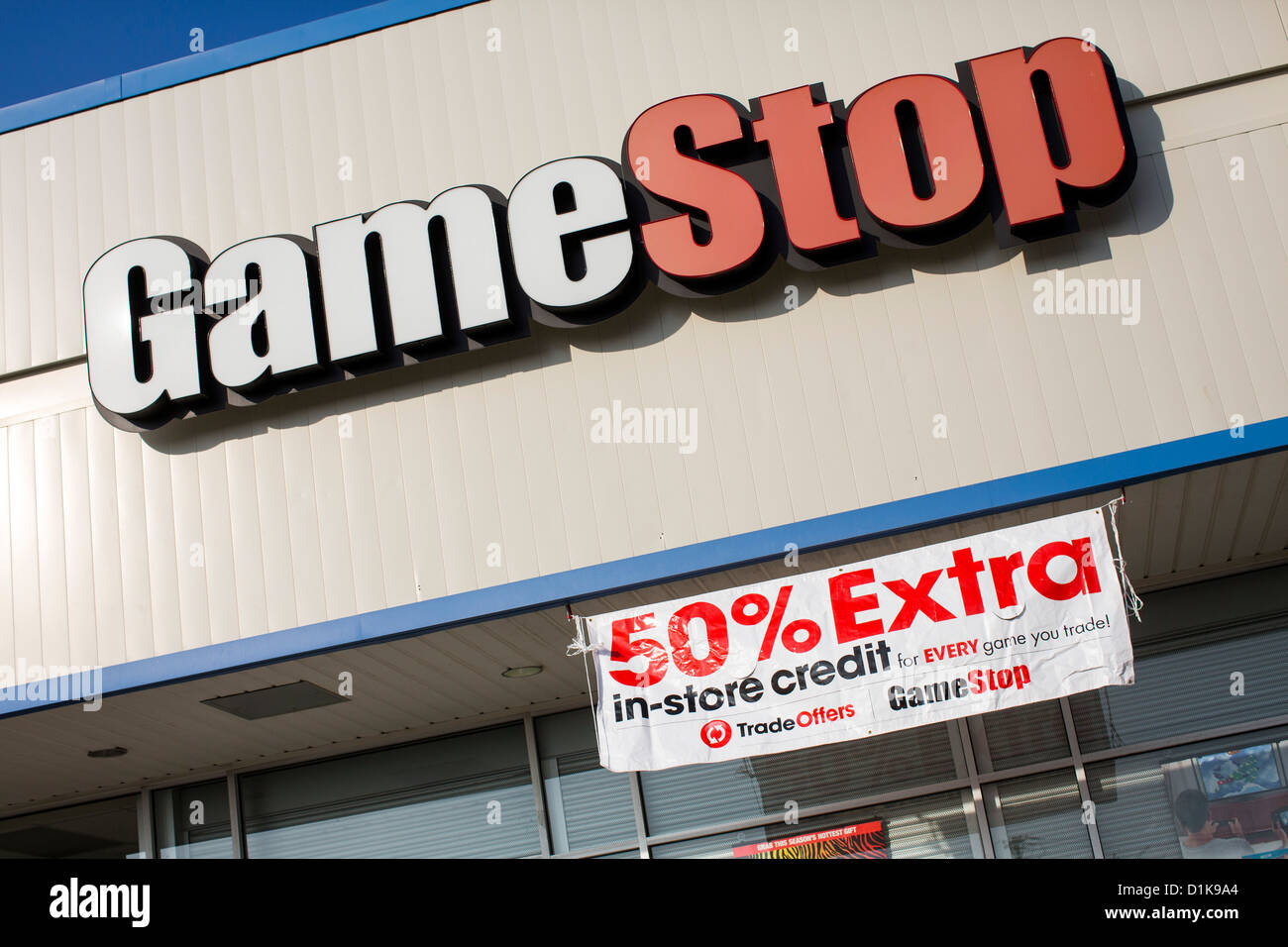 Ladengeschäft GameStop. Stockfoto