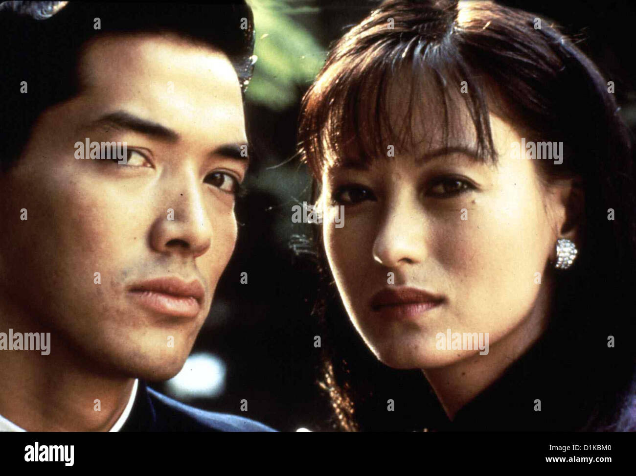China Cry China Cry Russell Wong, Julia Nickson-Soul Sung Neng Yee (Julia Nickson-Soul), Studierte Anwältin, Heiratet ihren Stockfoto