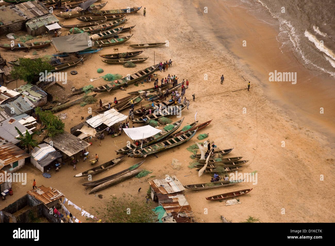 Liberia-Küste, ein paar Meilen westlich von Monrovia. Stockfoto