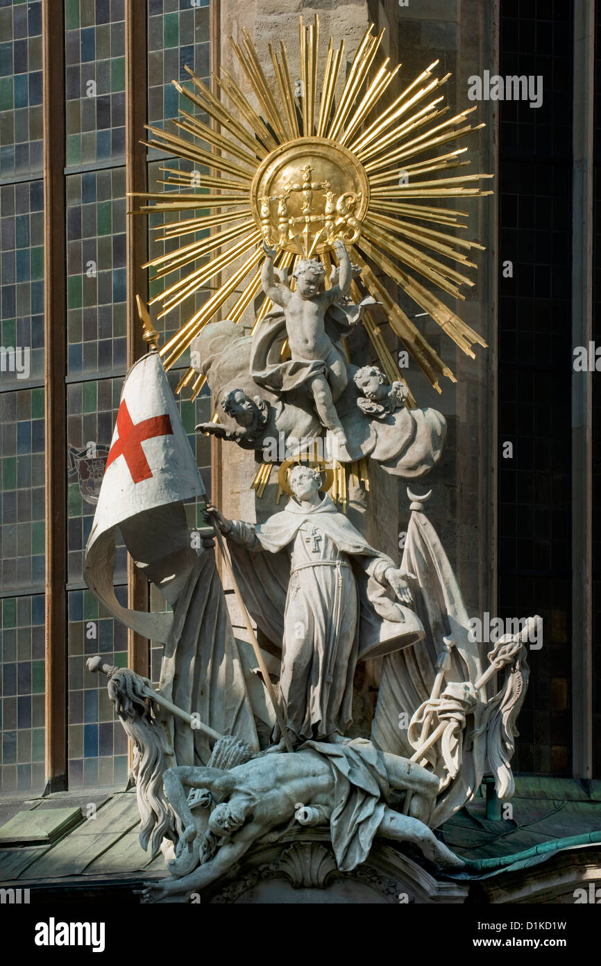 Österreich, Wien, Heiligensäule bin Stephansdom Stockfoto