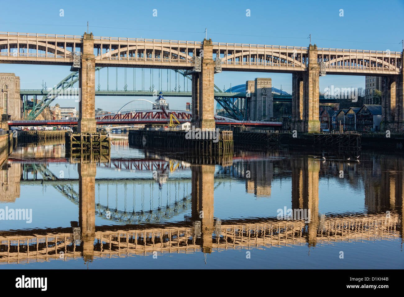 Den Fluss Tyne Stockfoto