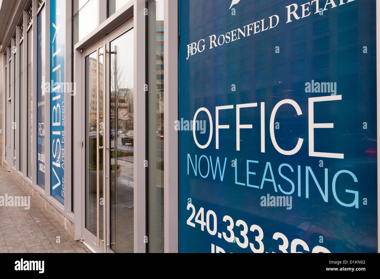 Büro/Praxisflächen leasing-Werbung Stockfoto