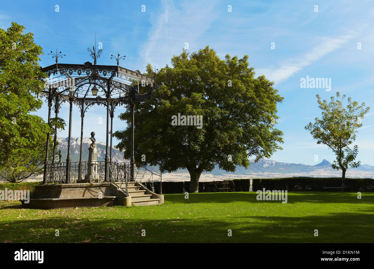 Samaniego Denkmal. LaGuardia. Rioja Alavesa Wein Route. Alava. Baskisches Land. Spanien Stockfoto