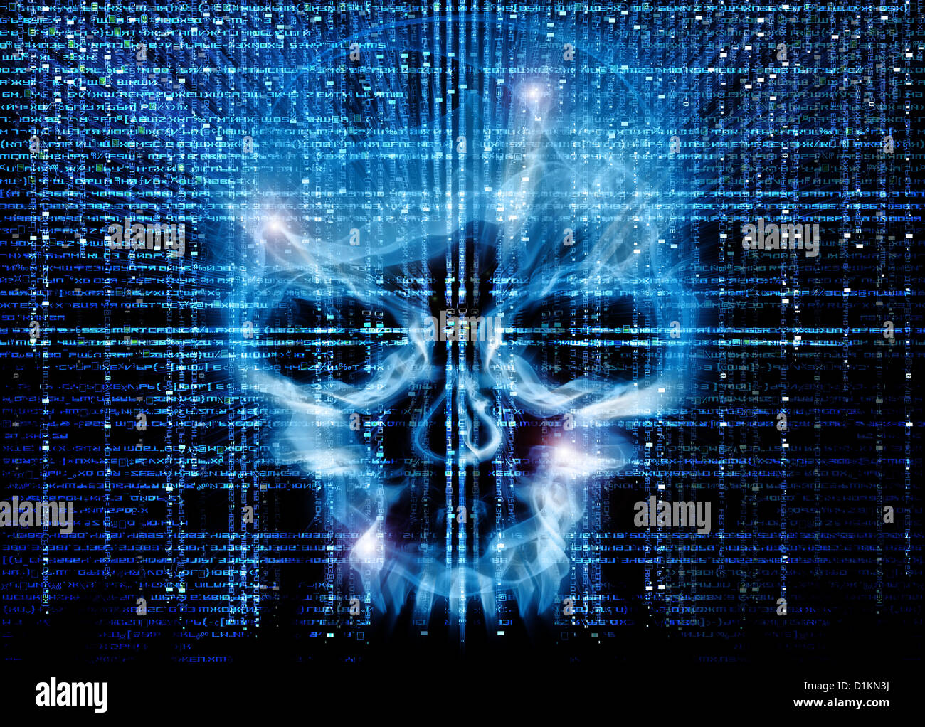 Hacker-Angriff-Hintergrund Stockfoto
