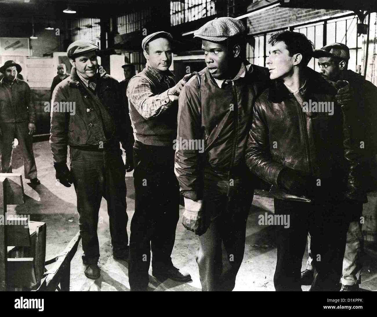 Ein Mann Besiegt Die Angst Rand Stadt?, Val Avery, Jack Warden, Sidney Poitier, John Cassavetes,? Axel Norden (J. Cassavetes, Stockfoto