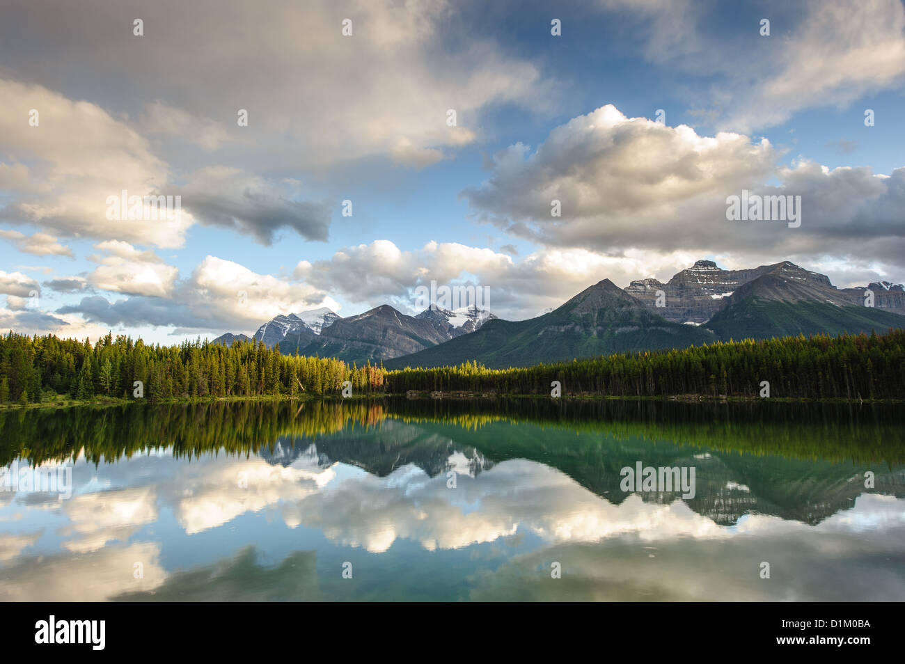 Herbert Lake Panorama in Banff Nationalpark, Alberta, Kanada Stockfoto