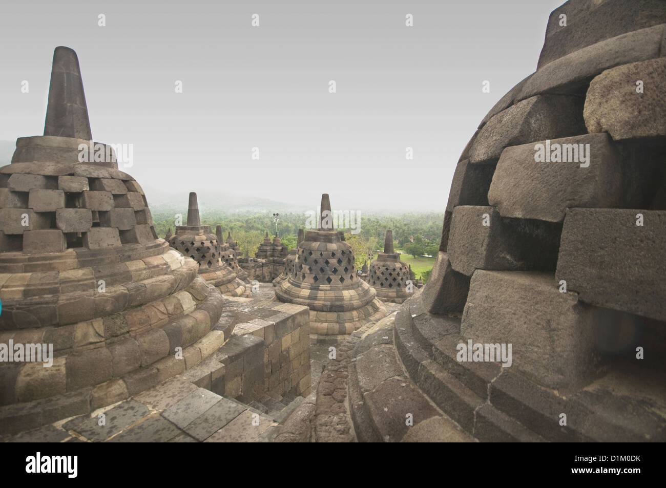 Indonesien, Java, Borobudur, buddhistische Tempel Borobudur Stockfoto